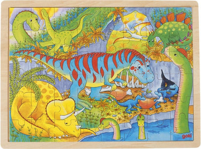 Goki houten legpuzzel - dino's, 48st.