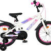 Volare lily kinderfiets - meisjes - 16 inch - wit roze paars - twee handremmen