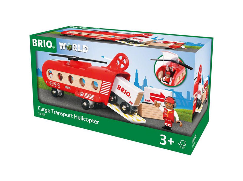 Brio vracht transport helikopter - 33886 - uitbreiding voor world - vanaf 3 jaar
