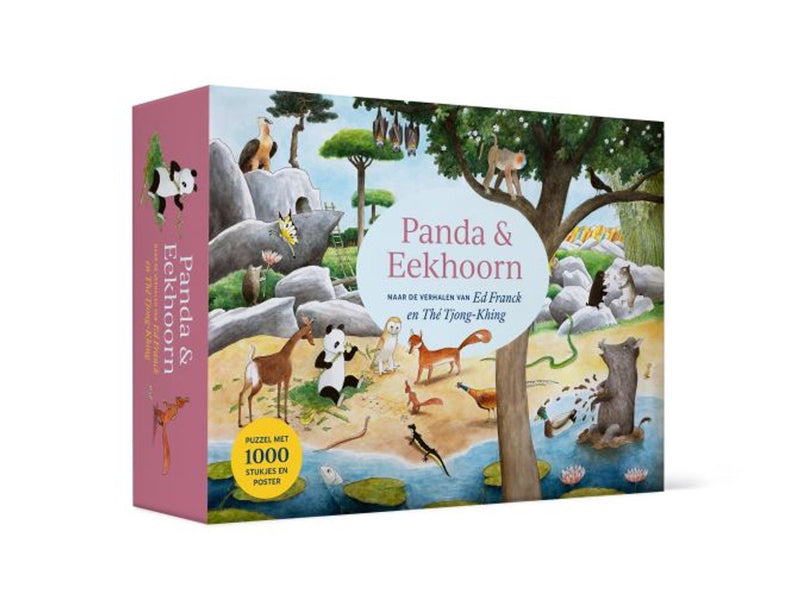 Panda eekhoorn puzzel met 1000 stukjes
