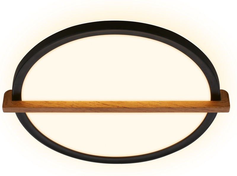 Briloner remsa - led plafonniére - plafondlamp met indirect licht - warm wit licht - 29 x 31,5 x 4 cm - zwart hout