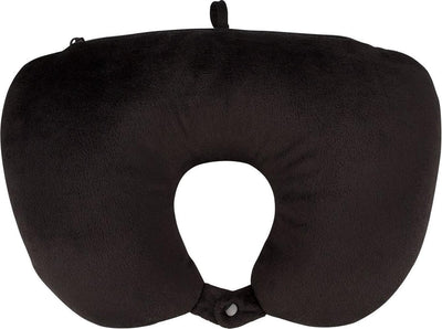 Abbey camp nekkussen foam 2-in-1 - reiskussen - zwart