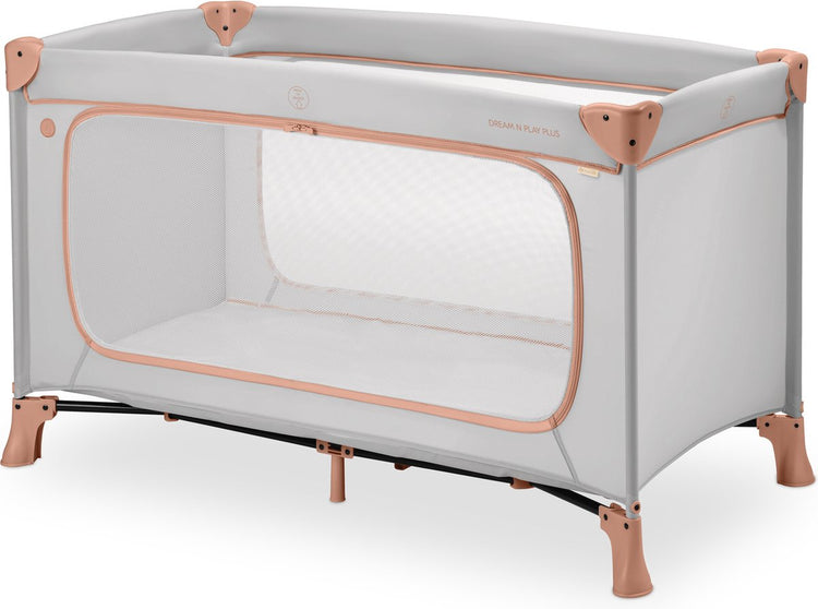 Hauck dream n play plus - campingbedje - extra grote doorgang - dusty cork