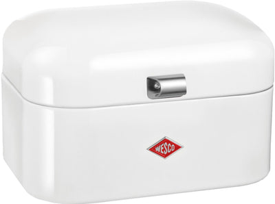 Wesco single grandy broodtrommel | 7,5 liter - maat m | metaal - wit | broodopslag