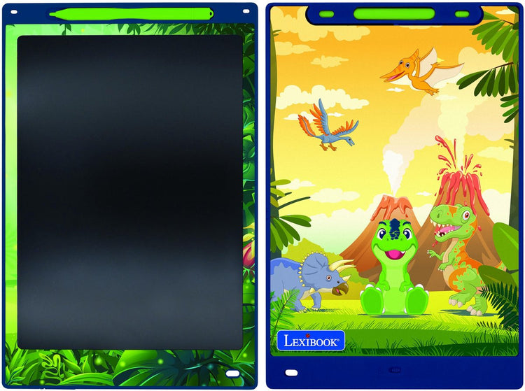 Lexibook dinosaurs 11 meerkleurige leer- en teken-e-ink-tablet met sjablonen