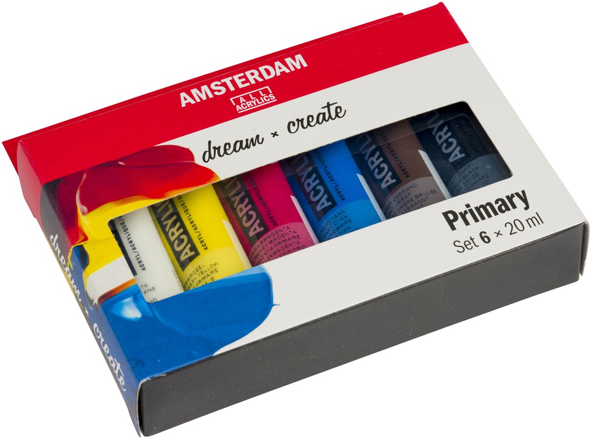 Amsterdam standard series acrylverf primaire set | 6 × 20 ml