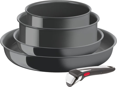 Tefal ingenio renew - koekenpannenset - 5-delig - pfas-vrij - keramisch - inductie - stapelbaar - afneembare handgreep