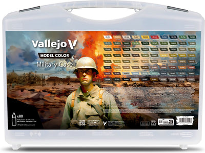 Vallejo hobbyverf acrylverf - 70253 model color - militaire koffer - camouflage en uniforms - acryl set - 80x verf set - 80 x 18 ml