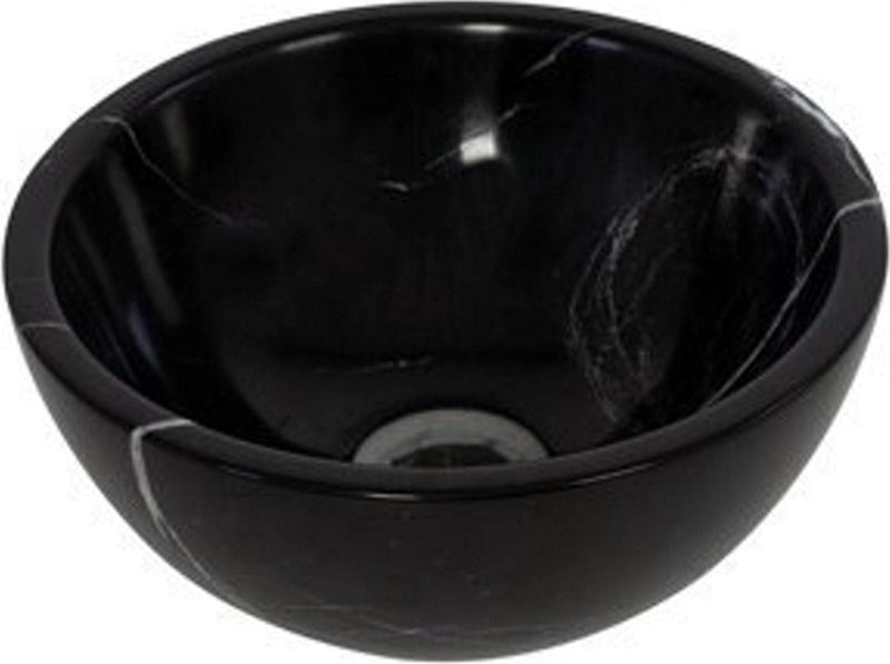 Plieger mini round waskom - 26x26x12cm - marmer zwart