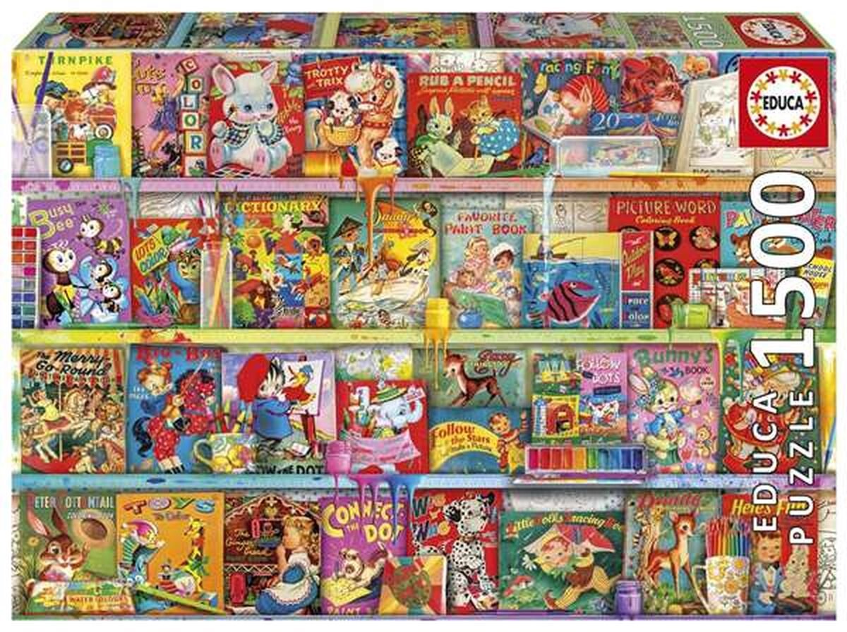 Educa legpuzzel the kitschy funbook nook - 1500 stukjes puzzel volwassenen.