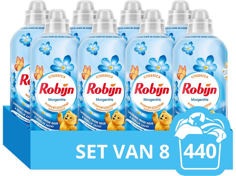 Robijn wasverzachter - morgenfris - 8 stuks - 440 wasbeurten - voordeelverpakking
