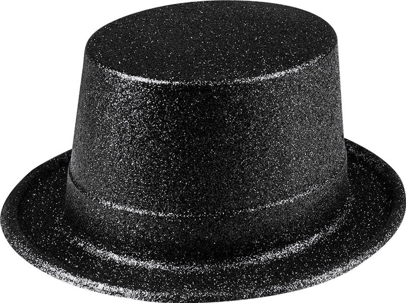 Boland - hoed glitter zwart - 57 - volwassenen - unisex - glitter and glamour