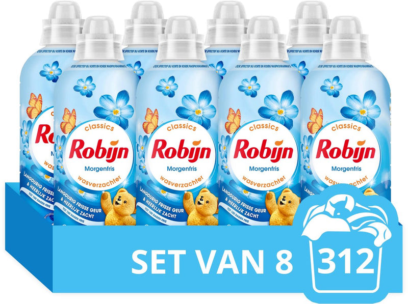 Robijn wasverzachter - morgenfris - 8 stuks - 312 wasbeurten - voordeelverpakking