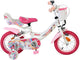 Volare unicorn kinderfiets - meisjes - 12 inch - wit - twee handremmen