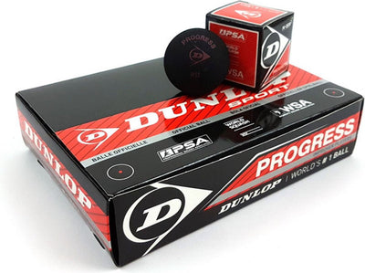 Dunlop progress - squashballen halfgevorderde speler- 12box- zwart
