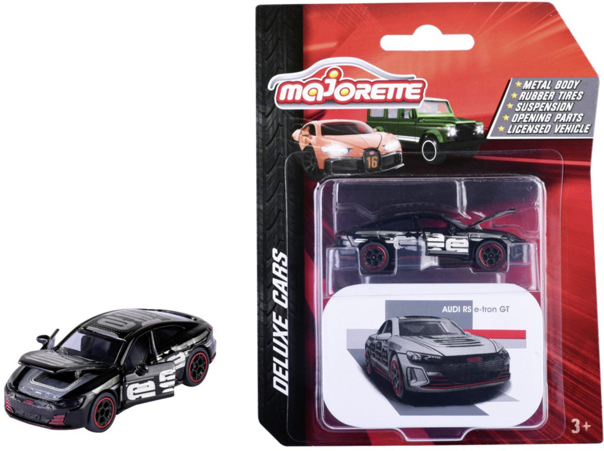 Majorette audi rs e-tron gt, zwart