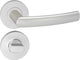 Impresso deurkruk - burton - voor binnen - rond met rond toiletrozet - aluminium - 2 stuks