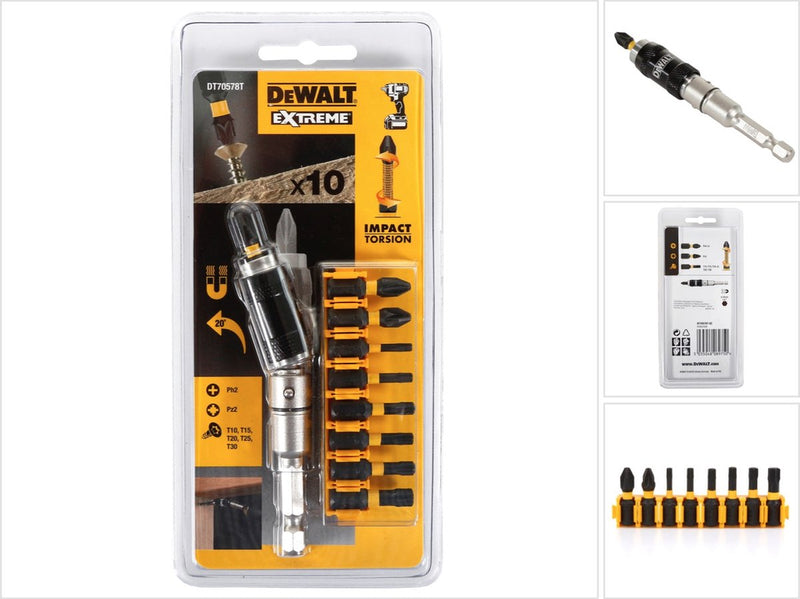 Dewalt schroef-bitset 10 dlg