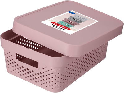 Curver infinity 11l opberger - bak met deksel roze