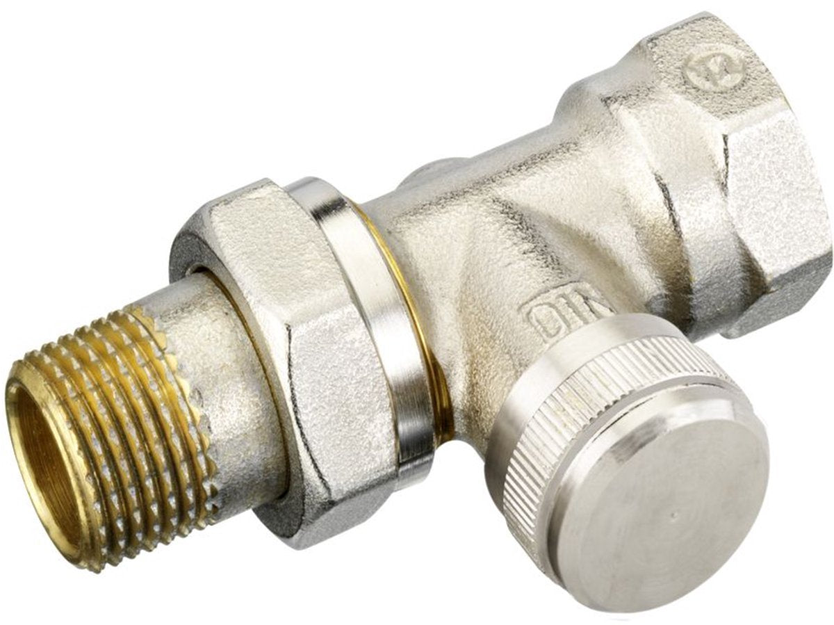Danfoss voetventiel recht 1 2 - kvs = 2,50 m3 h - rlv15 m. vul- en aftapmogelijkheid