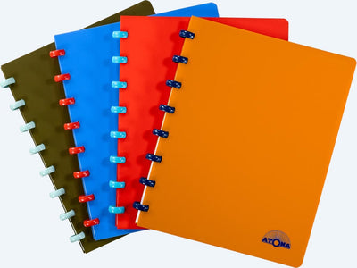 Atoma nature schrift, ft a5, 144 bladzijden, gelijnd, geassorteerde kleuren 10 stuks