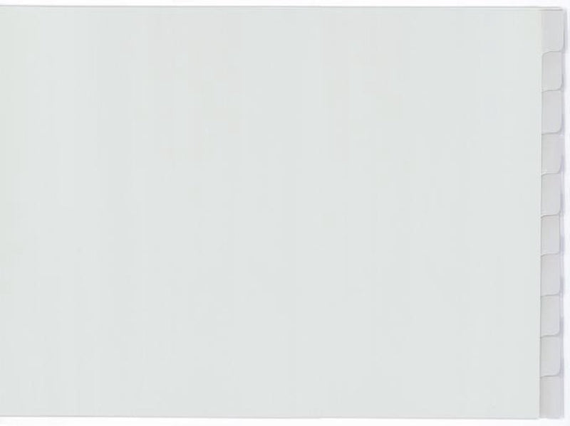 Kangaro tabbladen - a3 extra breed - 10-delig met venster - pp 120 micron - grijs - 4-gaats