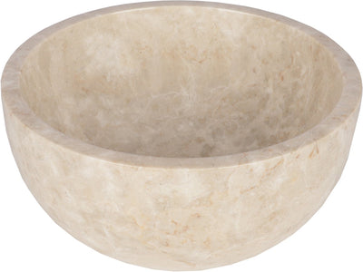 Differnz boomer waskom - 21x12cm - rond - marmer - beige