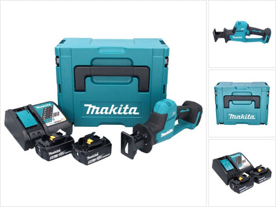 Makita scie sabre récipro 18v lxt (2x5,0 ah) en coffret makpac - djr189rtj