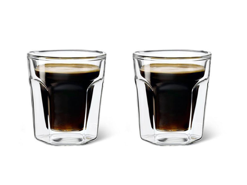 Leopold vienna - dubbelwandige koffieglazen espresso 100ml (set van twee stuks)
