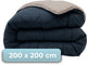 Hush. living hush living - wasbaar dekbed tweekleurig design navy taupe - 200x200 cm - 300 gsm - inclusief bijpassende kussenslopen