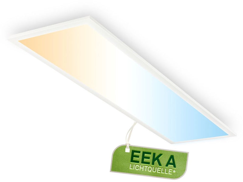 B.k.licht briloner piatto – plafonniere – eek a lichtbron* – led paneel – dimbaar met afstandsbediening – cct instelbaar – wit – 100 x 25 x 6 cm