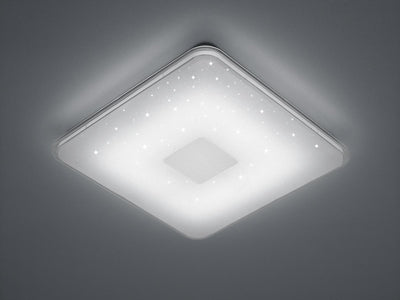 Trio samurai - plafondlamp - wit - incl. 1x smd 21,5 w - voetschakelaar