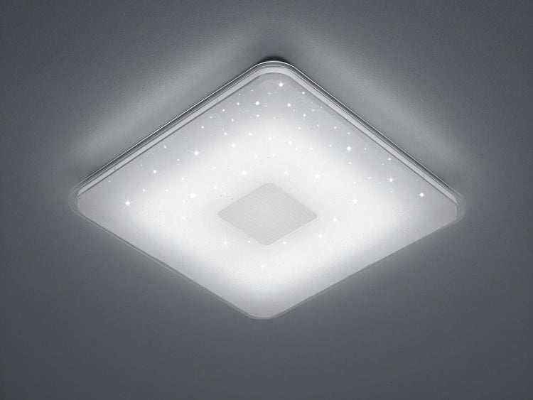 Trio samurai - plafondlamp - wit - incl. 1x smd 21,5 w - voetschakelaar