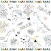Folat kleurplaat placemat dino roars, 6st.