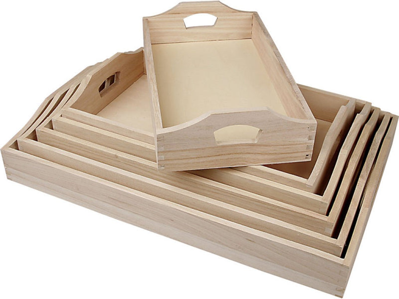 Creativ company https: www.cchobby.nl dienbladen-h-5-cm-l-29-32-35-38-41-44-cm-b-16-5-19-22-25-27-30-cm-6-stuk-1-set