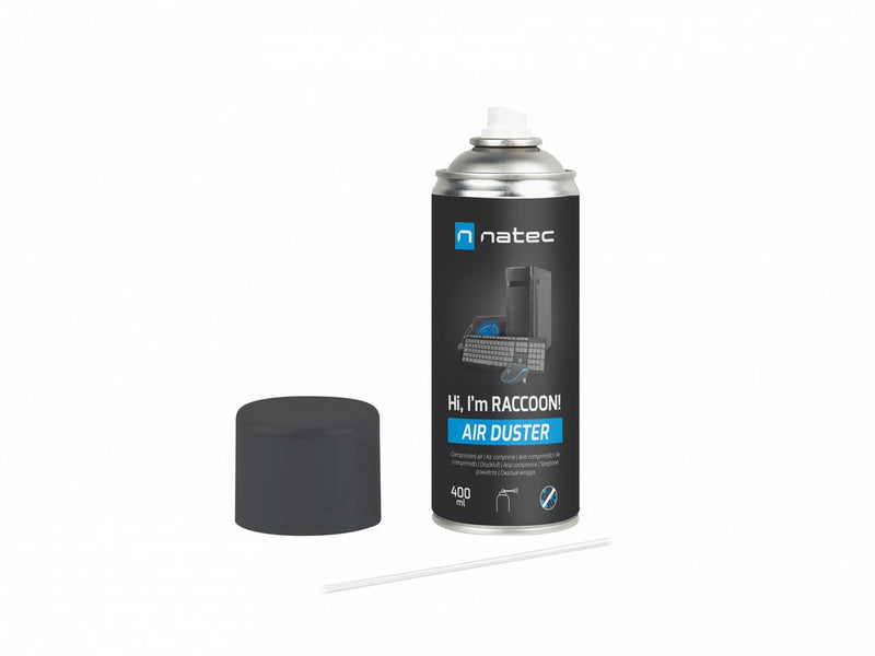 Natec raccoon - gecomprimeerde lucht - 400ml - reinigingstoebehoren