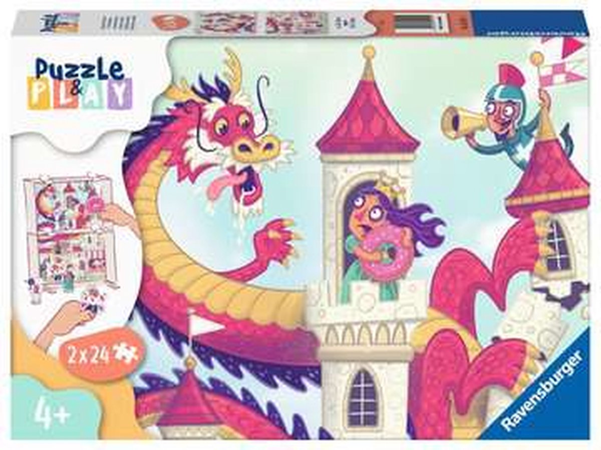 Ravensburger puzzel puzzle play koninkrijk van de donuts - legpuzzel - 2x24 stukjes