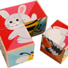 Toys amsterdam blokkenpuzzel dieren junior hout 10 cm 4-delig