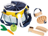 Small foot - houten paardenverzorgingsset met tas, 8dlg. - afbeelding 1
