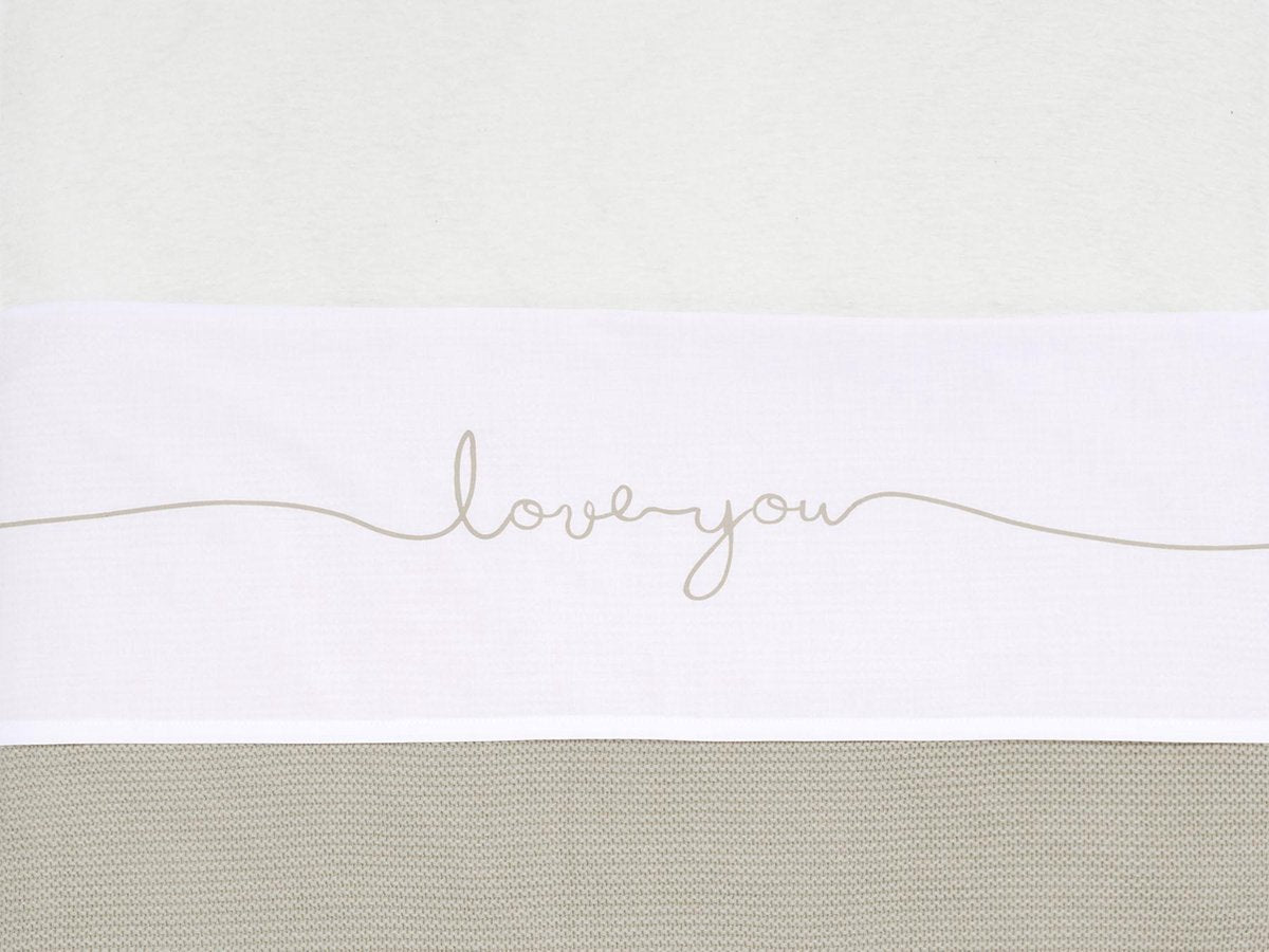Jollein baby laken wieg 75x100cm love you - nougat