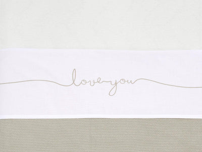 Jollein baby laken wieg 75x100cm love you - nougat