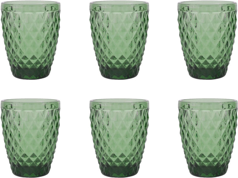 Medard de noblat - diamond - glas 22 cl - groen - 6 delig