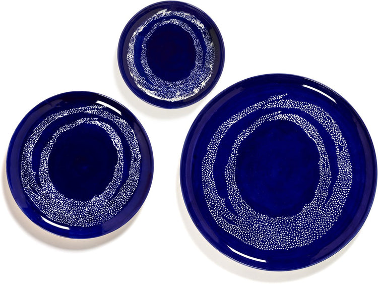 Serax - ottolenghi feast - bord s - donkerblauw wit - 19 ø - 2 stuks