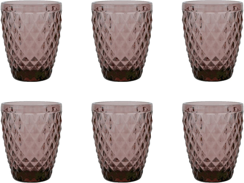 Medard de noblat - diamond - glas 22 cl - paars - 6 delig