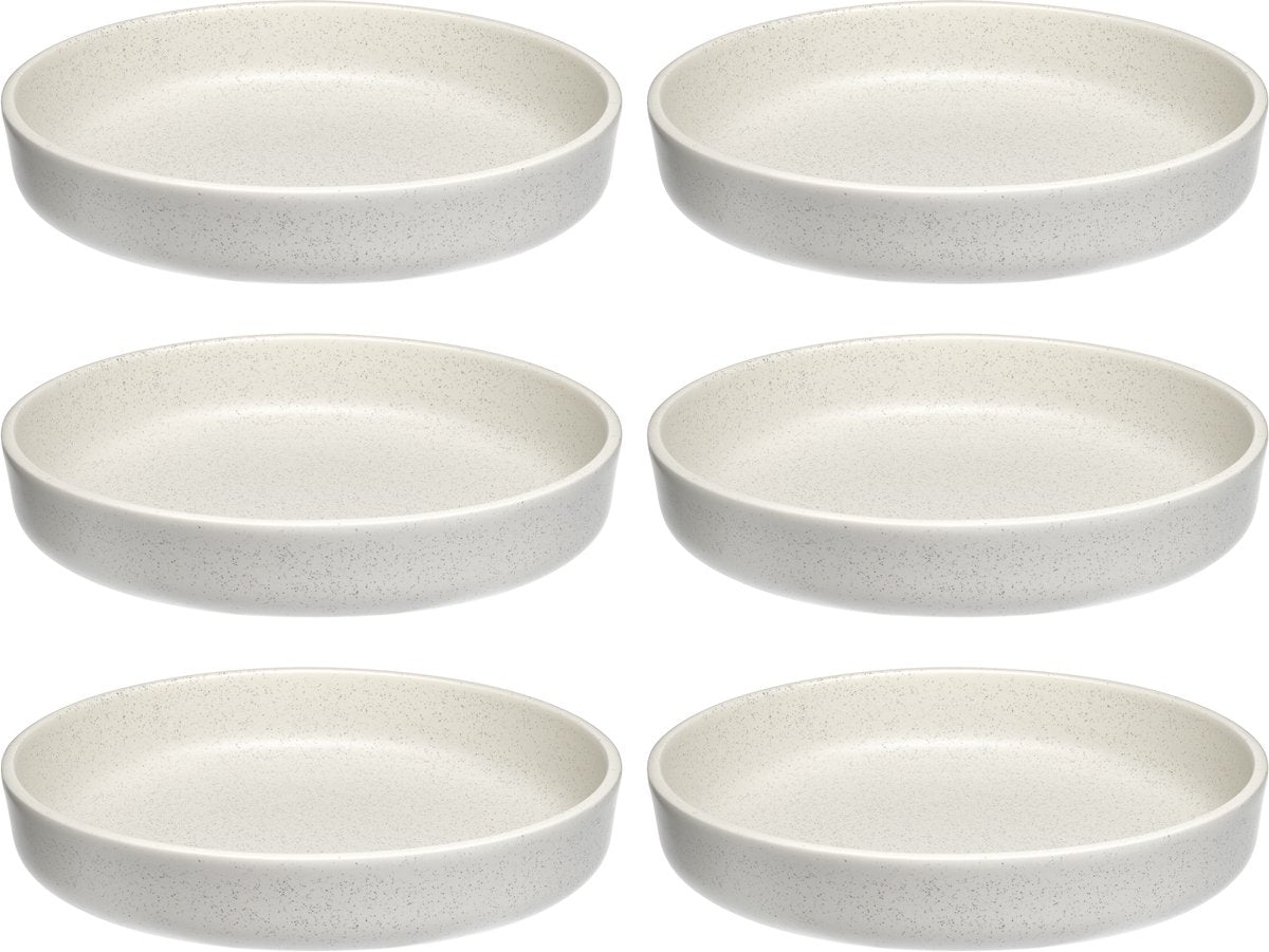 Leonardo roma bord diep 20cm creme - set 6