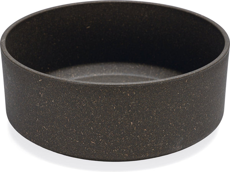 Designed by lotte noor voerbak hond - eetbak drinkbak - vaatwasserbestendig - bamboe - grijs - 21 cm
