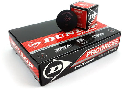 Dunlop progress - squashballen halfgevorderde speler- 12box- zwart