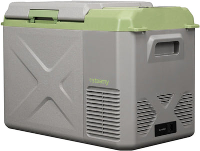 Steamy -e single zone elektrische compressor koelbox - single zone - 24 liter - 12v en 230v - voor auto en camping - grijs