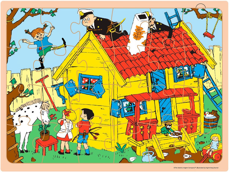 Barbo toys pippi langkous legpuzzel – 24 stukjes – karton – stripfiguren – vanaf 3 jaar