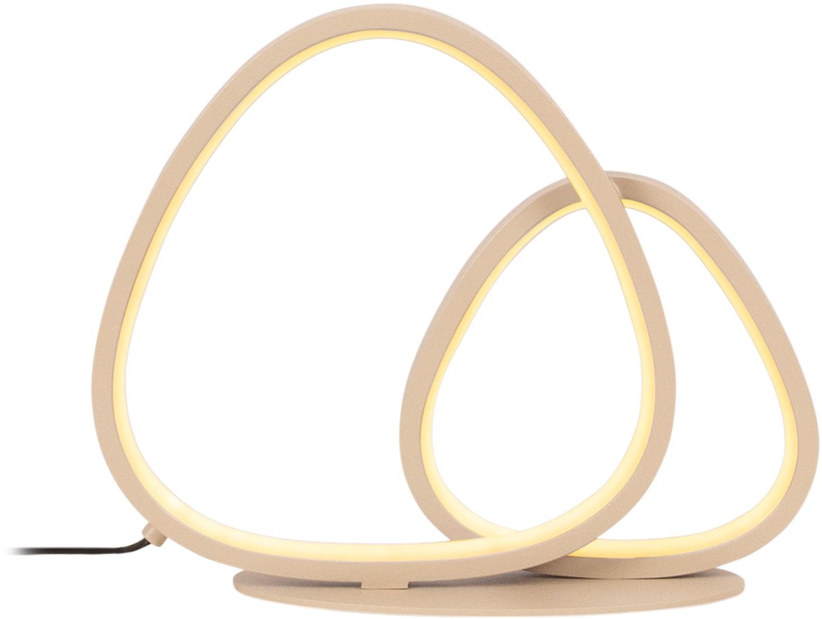Lucide samling - tafellamp - led dimbaar - cct - 1x16w 2700k 4000k - taupe | essential